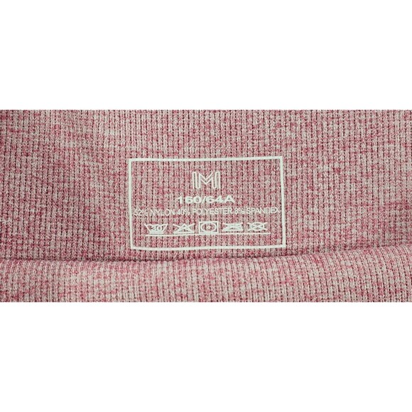 IMI Womens Activewear Leggings High Waisted Crop Pink Waffle Knit Yoga S/M - Picture 3 of 10